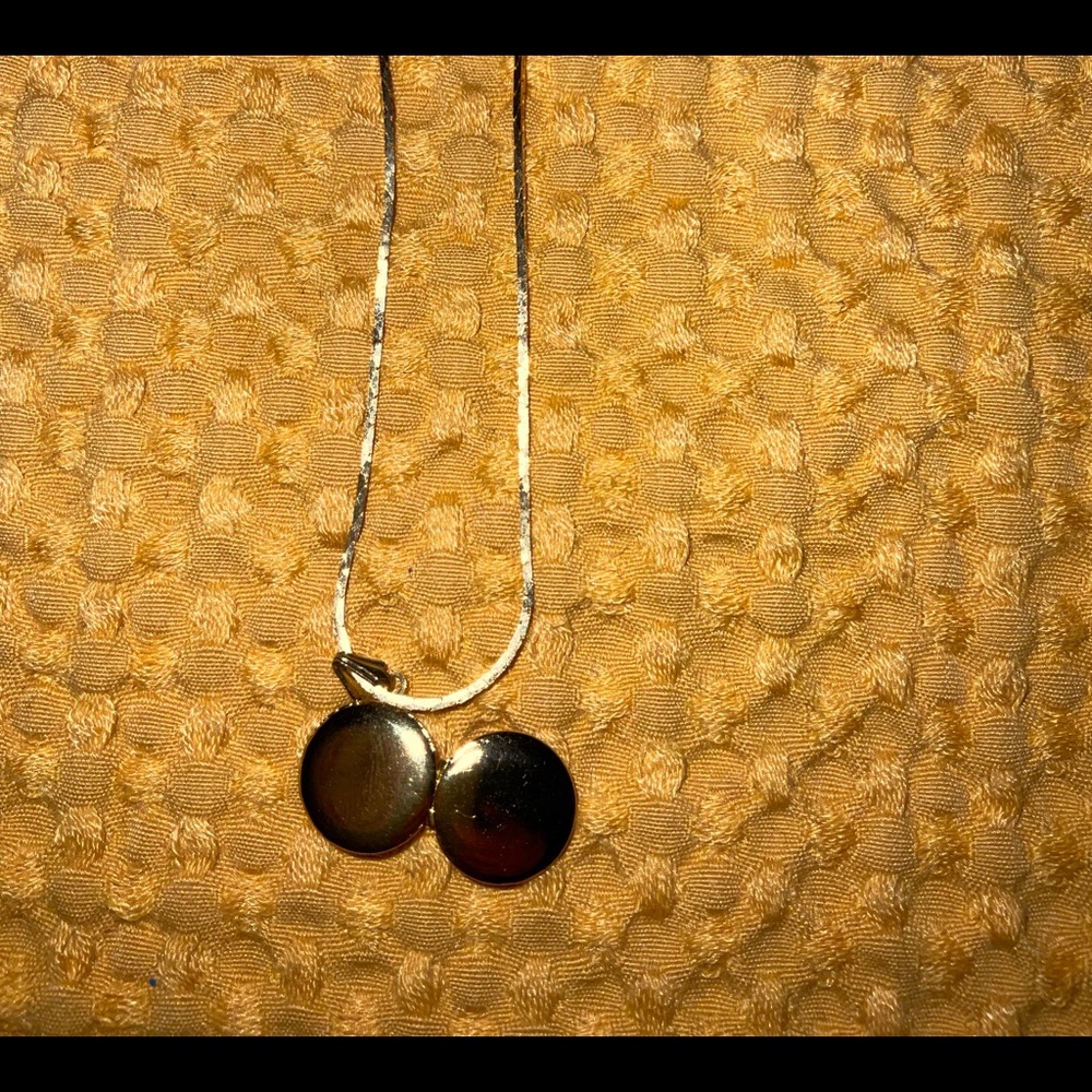 gold locket tiny locket pendant costume jewelry chain and pendant